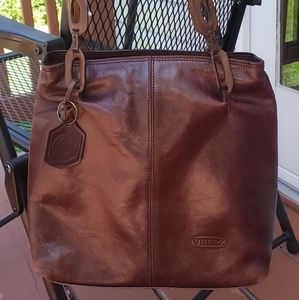 Velez leather bag, rich brown earlier bag